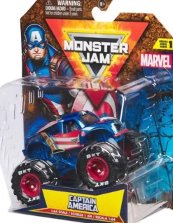 Monster Jam - Monster Truck Bil - 1:64 - Marvel Captain America