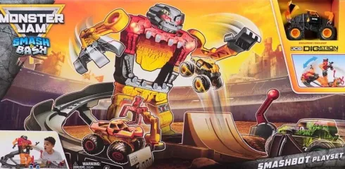 Monster Jam - 1:64 Smash & Bash Smashbot Legesæt
