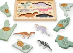 Moover - Gemte Dinosaur Rammepuslespil - Træ