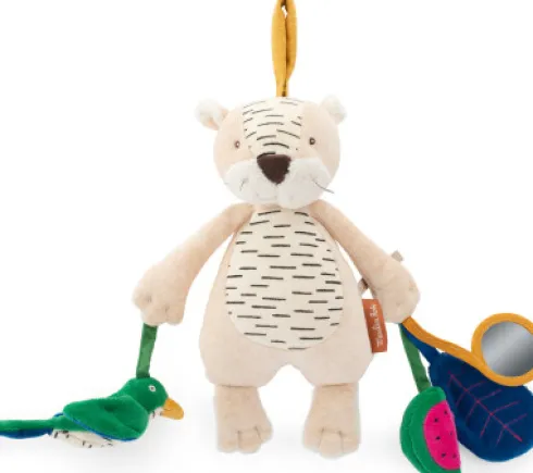 Moulin Roty - Aktivitetstøjdyr Med Ophæng - Tigeren Baboo 26 CM - La Forêt Mawa