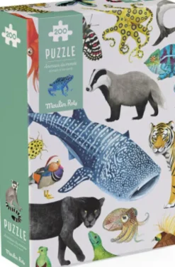 Moulin Roty - Animals Du Monde - 200 Brikker - Alverdens Dyr