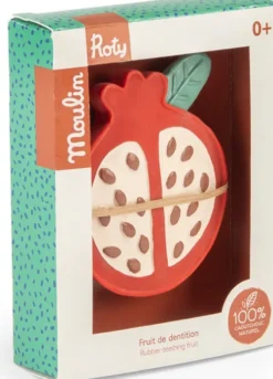 Moulin Roty - Bidering I Naturgummi - Granatæble - La Forêt Mawa