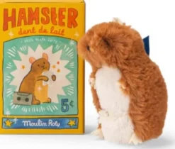 Moulin Roty - Hamster Bamse Med Mælketand Lomme - Puce Og Pilou