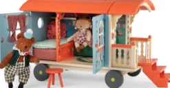 Moulin Roty - Husvogn Med Møbler - Les Minouchkas