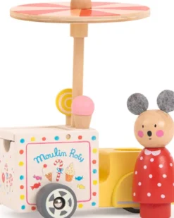 Moulin Roty - Ispige Med Ladcykel Til Dukkehus