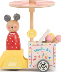 Moulin Roty - Ispige Med Ladcykel Til Dukkehus