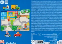 Moulin Roty - Les Popipop Knoppuslespil Med Lyd - 6 Brikker - Byen