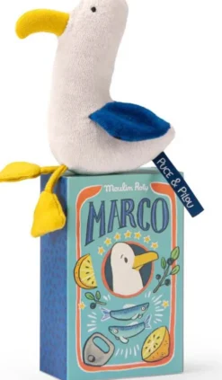 Moulin Roty - Mågen Marco Bamse Med Rangle - 18 CM