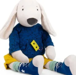 Moulin Roty - Pilou Kæmpe Bamse Hund - 95 CM - Puce Og Pilou