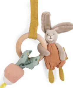 Moulin Roty - Rangle Med Træring - Kanin Og Radise - Trois Petits Lapins