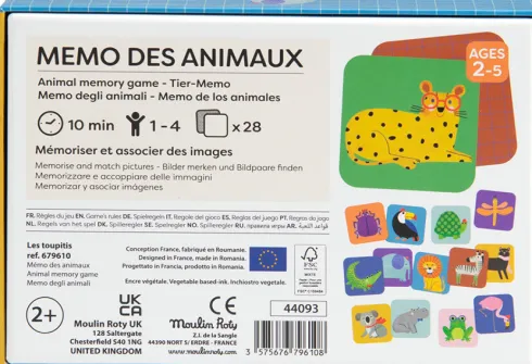 Moulin Roty - Spil - Huskespil - Dyr - Les Toupitis