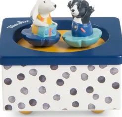 Moulin Roty - Spilledåse - Roterende Dyr - Puce Og Pilou