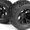 Mounted Linebacker Tire On Mt Wheel - Black/2Pcs - Mv150680 - Maverick Rc