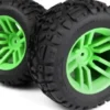 Mounted Mixblok Tire On Xt Wheel - Green/2Pcs - Mv150685 - Maverick Rc