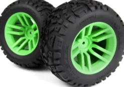 Mounted Mixblok Tire On Xt Wheel - Green/2Pcs - Mv150685 - Maverick Rc