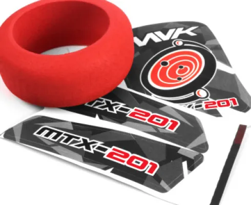 Mtx-201 Transmitter Wheel Foam & Decals - Red - Mv150752 - Maverick Rc