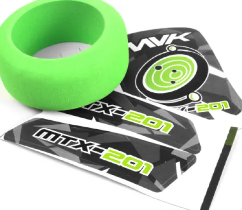 Mtx-201 Transmitter Wheel Foam & Decals - Green - Mv150754 - Maverick Rc