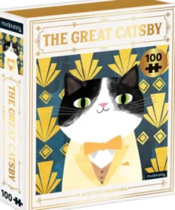 Mudpuppy Puslespil - 100 Brikker - The Great Catsby - Kat