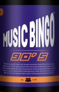 Music Bingo - Skru Op For 90'erne