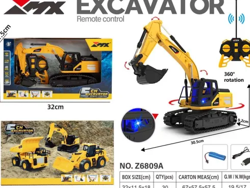 Mx - 5Ch Excavator - Rc Fjernstyret Gravemaskine - Z6809A
