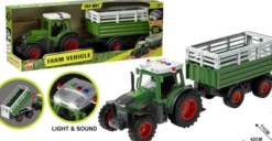 Mx - Legetøjstraktor Med Trailer - Farm Vehicle - 666-31A