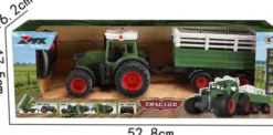 Mx - Tractor Z6951Aw - Fjernstyret Rc Traktor Med Trailer - Grøn