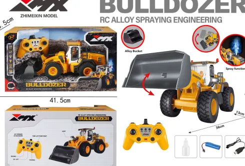 Mx Z6828A - Rc Fjernstyret Bulldozer - 2,4 Ghz - 9 Kanaler
