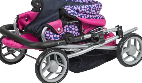 My Baby - 3-I-1 Dukkevogn - Dukke Barnevogn - Lyserød