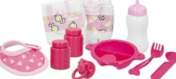 My Baby Love - Dukke Ble, Mælkeflaske Og Spisesæt - Vn 61229