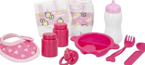 My Baby Love - Dukke Ble, Mælkeflaske Og Spisesæt - Vn 61229