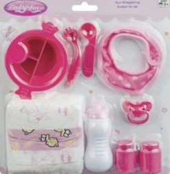 My Baby Love - Dukke Ble, Mælkeflaske Og Spisesæt - Vn 61229