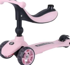 My Hood - 2-I-1 Løbecykel Og Løbehjul - Kick'n Ride - Pink