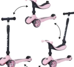 My Hood - 2-I-1 Løbecykel Og Løbehjul - Kick'n Ride - Pink