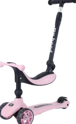 My Hood - 2-I-1 Løbecykel Og Løbehjul - Kick'n Ride - Pink