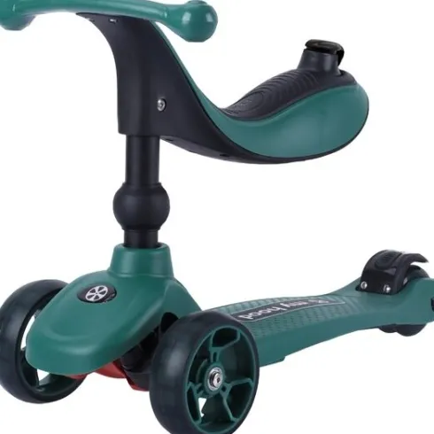 My Hood - 2-I-1 Løbecykel Og Løbehjul - Kick'n Ride - Grøn