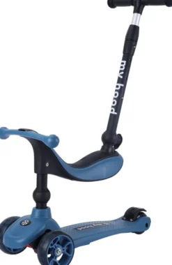My Hood - 2-I-1 Løbecykel Og Løbehjul - Kick'n Ride - Blå
