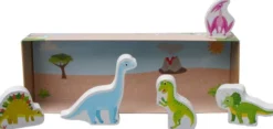 My Little Toy Box - Dinosaur Figurer I Træ - Barbo Toys