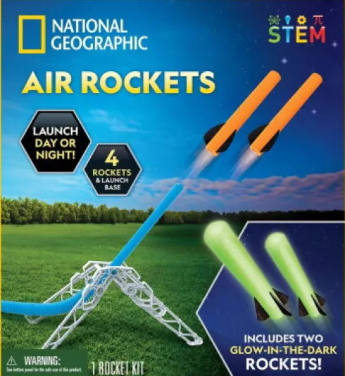 National Geographic - Air Rockets - Luftskumsraket Sæt - Stem