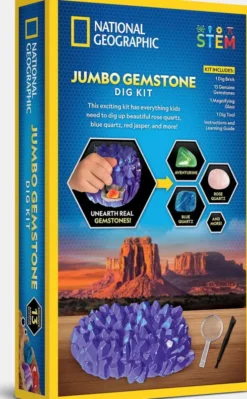National Geographic - Jumbo Gemstone Dig Kit - Ædelstenssæt