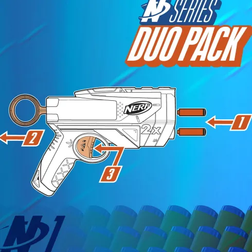 Nerf - N Series Duo Pack - 2 Blasters Inkl. 12 Skud - G1492