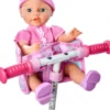New Born - Baby Dukke Cykelsæde Med Sele - Simba Toys