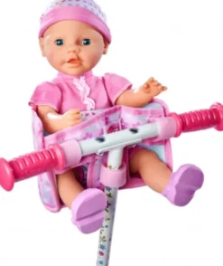 New Born - Baby Dukke Cykelsæde Med Sele - Simba Toys