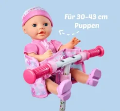 New Born - Baby Dukke Cykelsæde Med Sele - Simba Toys