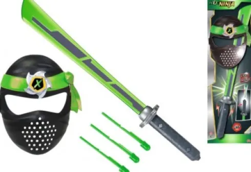Ninja Sæt Med Lys Og Lyd - Inkl. Sværd Og Maske