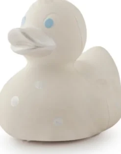 Oli & Carol - Lille Badeand - Hvid Med Sølv Prikker 8 CM
