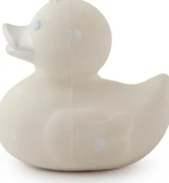 Oli & Carol - Lille Badeand - Hvid Med Sølv Prikker 8 CM