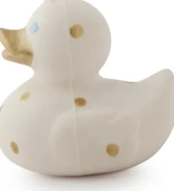 Oli & Carol - Lille Badeand - Hvid Med Guld Prikker 8 CM