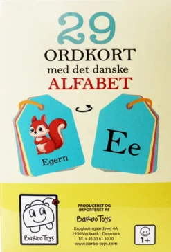 Ordkort Med Billede Til Børn - Alfabetet - Abc - Barbo Toys