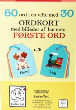 Ordkort Med Billede Til Børn - Mine Første Ord - Barbo Toys