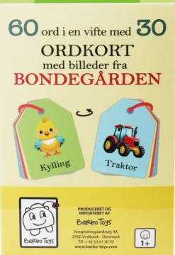 Ordkort Med Billede Til Børn - På Bondegården - Barbo Toys